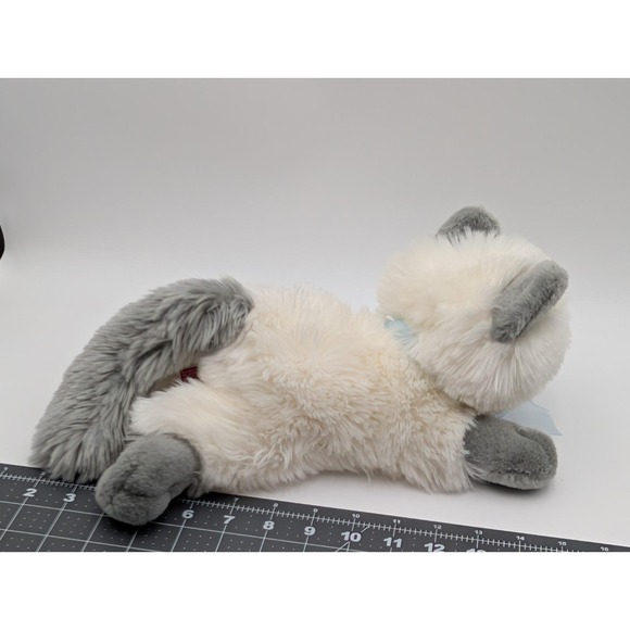 Showtime White Gray Cat Plush Kitten Mandalay Resorts 2004 7 Inch Tall Stuffed - Picture 8 of 9